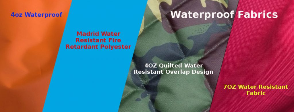 Waterproof and water resistant fabrics